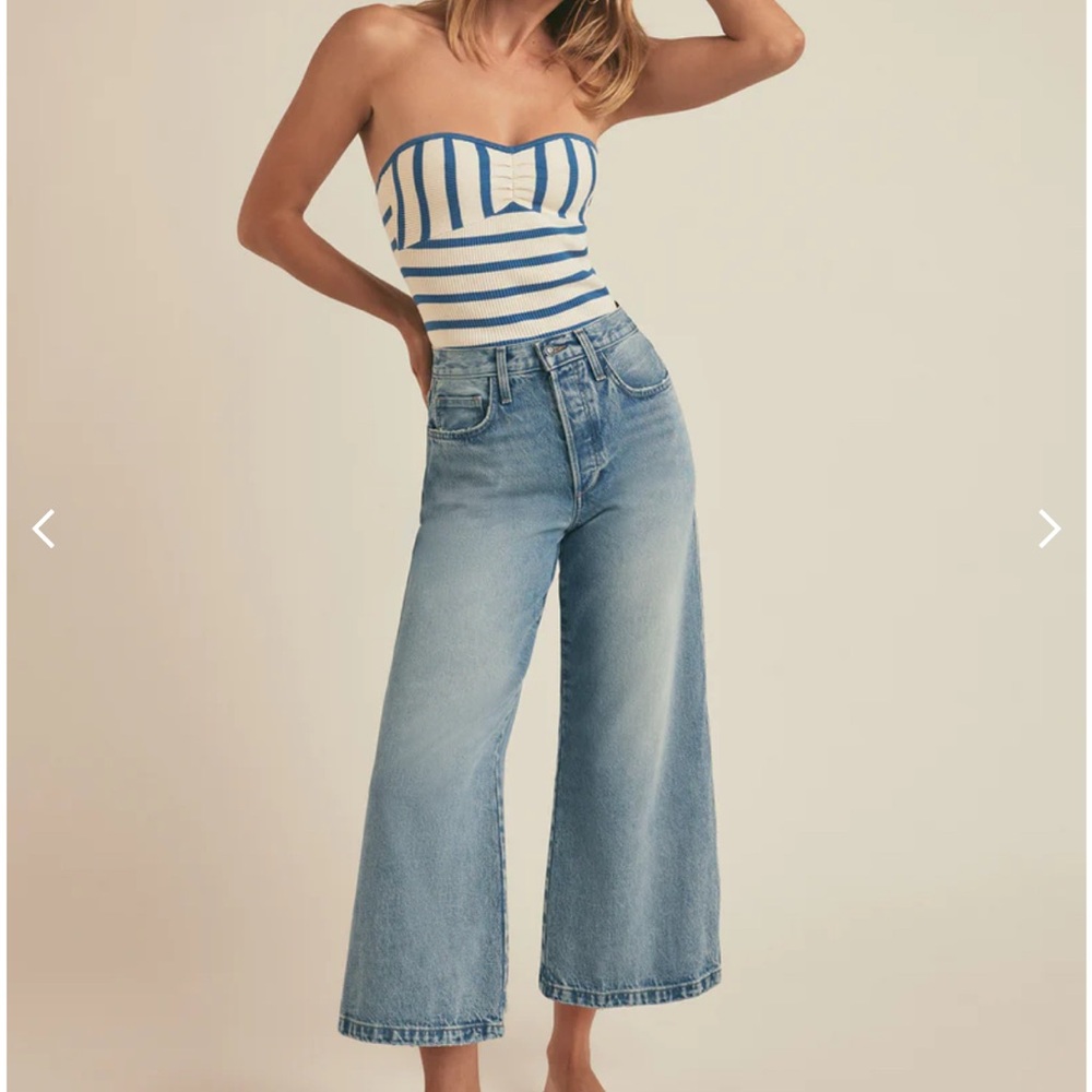 Favorite Daughter The Masha Super High Wide Leg Crop Jean